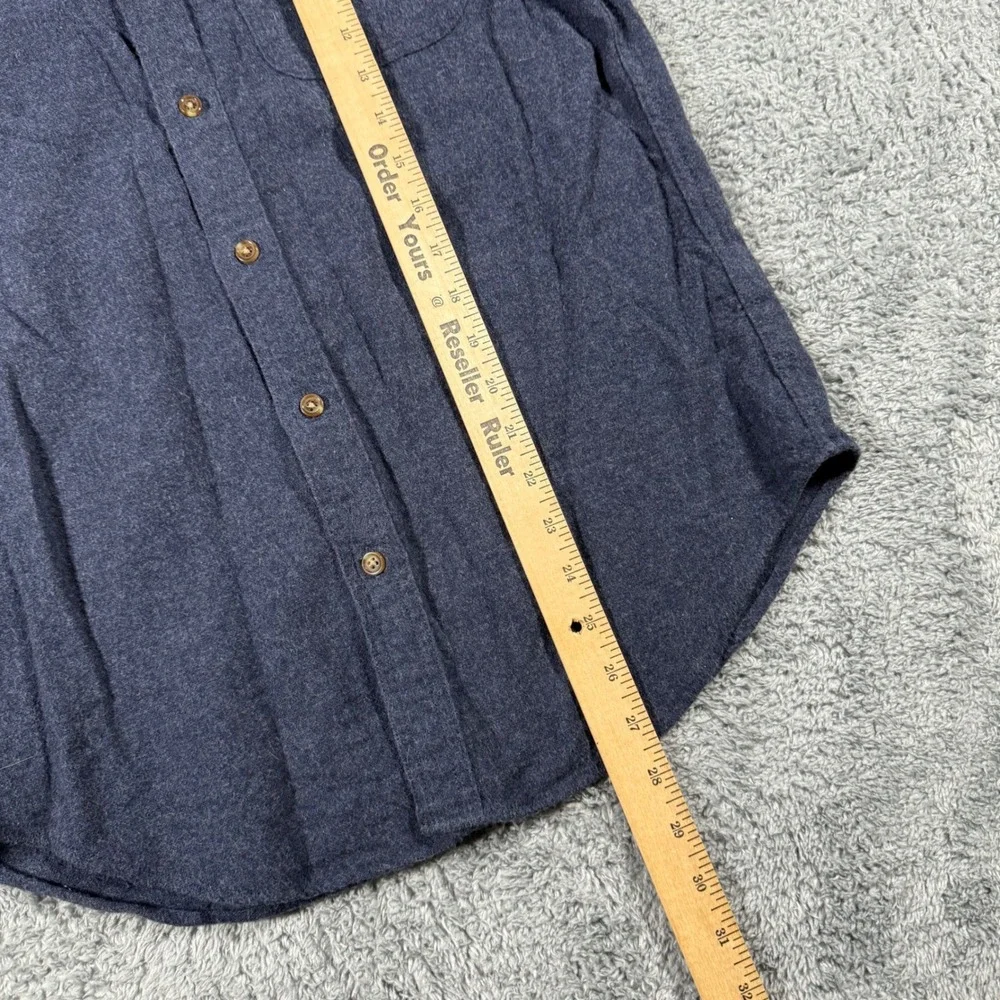 J Crew Blue Wool‎ Elbow Patch Button Shirt Suede Mens Size Small